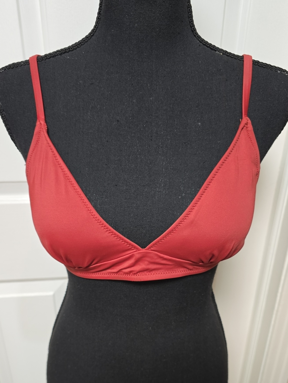 Brick Red Bathing Suit Top Size M